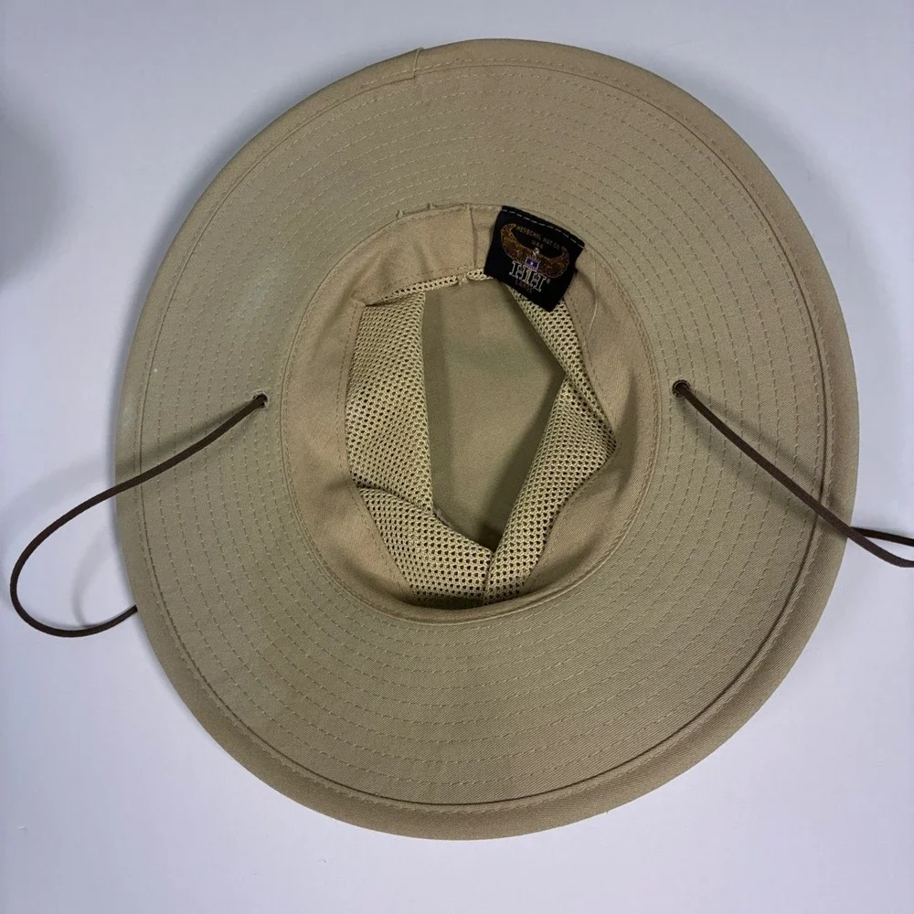 Henschel Hat Co Hat Large Tan Mesh Vented‎ Sun Hat Fishing Hiking Strap Utility